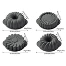 Axyaa 3D Spiral Silicone Cake Mold - Nonstick Pan for Birthday Desserts