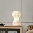 Axyaa Nordic White Silk Desk Lamp for Bedroom and Living Room