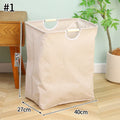 Axyaa Waterproof Laundry Basket Cotton Linen Organizer Foldable Hamper