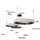 Axyaa Marble Black Gold Chrome Chandelier Pendant Light for Living Room