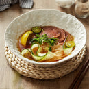 Axyaa Rock Grain Soup Bowl, Bamboo Hat Salad Bowl, Ceramic Noodle Bowl