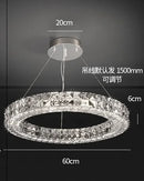 Axyaa Crystal Pendant Chandelier for Modern Luxury Decor, LED, Gold/Silver Finish