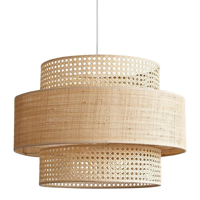 Axyaa Bamboo Pendant Lamps - Handmade Wabi Sabi Style for Creative Living Rooms