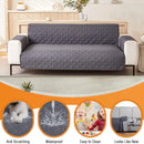 Axyaa Waterproof Sofa Cover for Pets & Kids Non-Slip Couch Slipcovers Gray