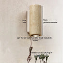 Axyaa Wabi Sabi LED Wall Lamp Yellow Travertine Stone Living Room Bathroom Mirror Light