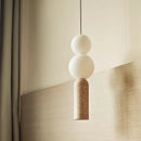 Cream Wabi Sabi Bedroom Pendant Light by Axyaa