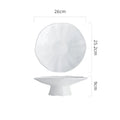 Axyaa High Footed Dessert Plate - Ceramic Molecular Cuisine Kitchen Tableware