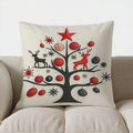 Axyaa Christmas Tree Star Pattern Pillow Cover for Sofa Bedroom Car