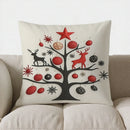Axyaa Christmas Tree Star Pattern Pillow Cover for Sofa Bedroom Car