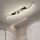 Axyaa Black Aluminum LED Ceiling Light for Modern Minimalist Home Interiors.