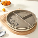 Axyaa 3-Compartment Stackable Fruit Salad Dinner Plate - Microwave Safe Kitchen Tableware