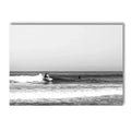 Axyaa Surfboard Coastal Wall Art Canvas - Black and White Beach Posters
