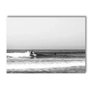 Axyaa Surfboard Coastal Wall Art Canvas - Black and White Beach Posters