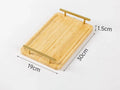 Axyaa Bamboo Tea Tray Retro Nanzhu Rectangular Serving Plate Dish Home Accessories