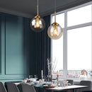 Axyaa Glass Ball LED Chandelier Pendant Lamp for Dining Room & Bedroom