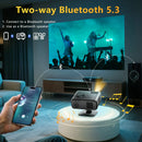 Axyaa 4K Android12 Mini Projector 64G Full HD 1080P WiFi6 Home Theater 3D Autofocus