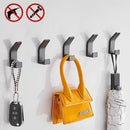 Axyaa Space Aluminum Double Hooks: Strong Adhesive, Waterproof, Bathroom & Coat Rack