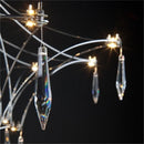 Axyaa Firefly Crystal Chandelier: Modern Art Deco Stainless Steel Lighting