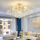 Axyaa K9 Crystal LED Chandelier Ceiling Light Luxury Pendant Interior Lamp
