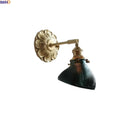 Axyaa Clear Glass LED Wall Lamps in Vintage Brass for Shower & Bathroom Mirror