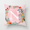 Axyaa Wreath Alphabet Pillow Cover - 45x45cm