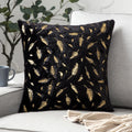 Axyaa Bronzing Golden Feather Style Plush Pillowcase for Festive Home Decor