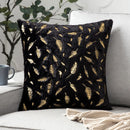 Axyaa Bronzing Golden Feather Style Plush Pillowcase for Festive Home Decor