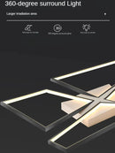 Axyaa LED Square Ceiling Light: Modern Nordic Fixture for Living Room, Bedroom, Dining, Study