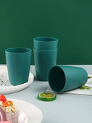 Axyaa Dark Green Plastic Cups Set for Home, Kitchen, Restaurant, Picnic, Camping