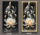 Luxury Lotus Flower Mural Wall Lamp by Axyaa