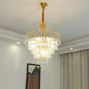 Axyaa Modern LED Crystal Chandelier for Dining Living Bedroom Study Lighting
