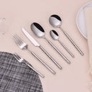 Axyaa Stainless Steel Cutlery Set with Mirror Hammer Pattern Handle