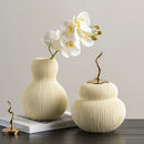 Axyaa Gourd Ceramic Vase Streak Artificial Hoist Airtight Flower Pot Storage Tank