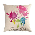 Axyaa Holi Holiday Pillowcase: Vibrant Decor for Home, Office, or Party
