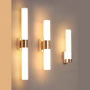 Axyaa Modern Metal K9 Crystal Wall Sconce for Bedroom Mirror, 12W Led Wall Lamp