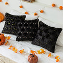 Axyaa Black Plush Pillowcase: Halloween Festival Sofa Throw Pillow Cover