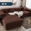 Axyaa Thick Elastic Polar Fleece Sofa Cover for 1/2/3/4 Seater L-shaped Corner Sofa