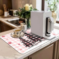 Christmas Tree Gold Snowflake Absorbent Non-Slip Drying Mat by Axyaa