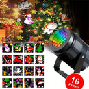 Axyaa LED Christmas Projector Light, 16 Patterns USB Powered Outdoor Decoration