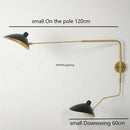 Axyaa Nordic Long Arm Wall Lights: Rotatable Bedside Lamp for Cozy Reading