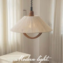 Axya Vintage Pendant Chandelier with Wood Hemp Rope Weaving