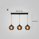 Axyaa Grey Glass Pendant Light for Dining and Bar, Industrial Chandelier