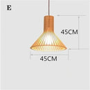 Axyaa Birdcage Pendant Lamp: Handmade Wood, E27 LED Suspension Light for Dining, Bar