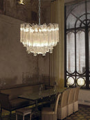 Axyaa Vintage Blue Glass LED Pendant Chandelier