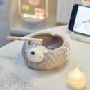 Axyaa Cute Animal Ceramic Ashtray for Home Decor and Boyfriend Gift