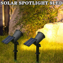 Axyaa Solar 9LED Spotlight: Adjustable, Waterproof Outdoor Landscape Lighting