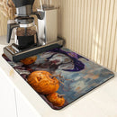 Axyaa Halloween Pumpkin Drain Pad Kitchen Drying Mat