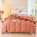 Axyaa Sanding Polyester Duvet Cover in White Grey, Queen Size 220*240cm