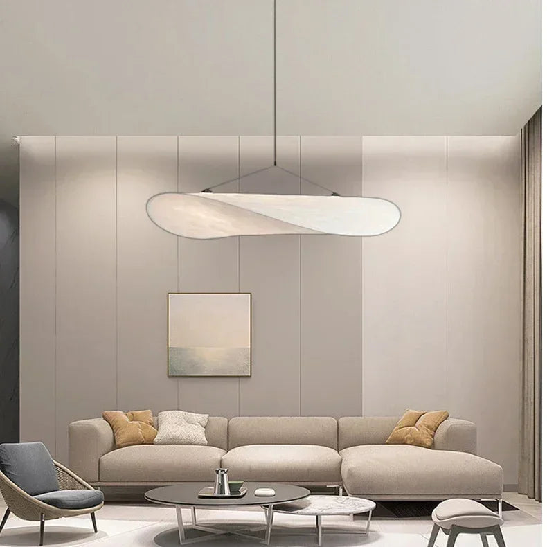 Axyaa Silk Pendant Chandelier: Modern Dining Room Hanging Light Fixtures