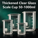 Axyaa Glass Measuring Cup Set | Clear Scale Beaker for Kitchen Baking & Laboratory